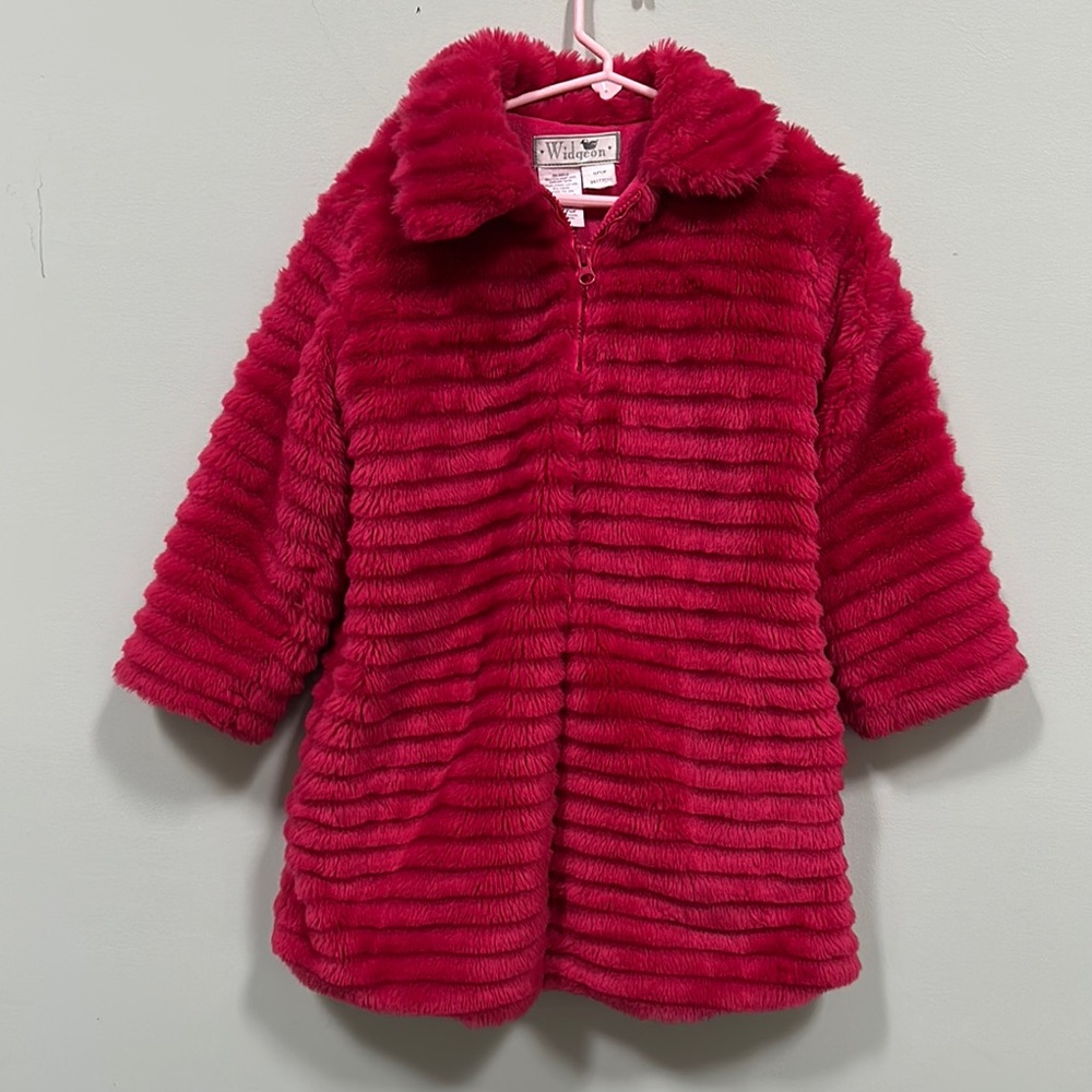Kids Fuzzy Fuchsia Jacket